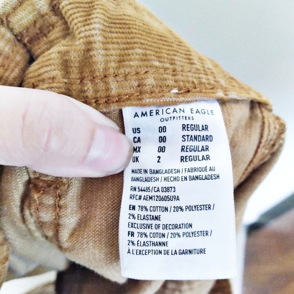 American Eagle High Rise A Line Corduroy Button Up Skirt Size 00 - Picture 5 of 6